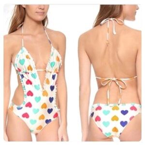 New Wildfox Vintage Hearts Monokini One-piece